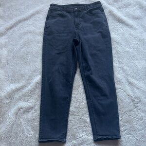 American Eagle Mom Jeans – Size 10 Regular | Black-Grey Wash | 90s Revival |